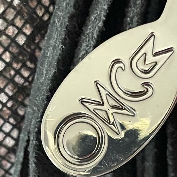 Camila Alves MUXO Black Snakeskin Print Fringe Leather Hobo Bag - Picture 7 of 16